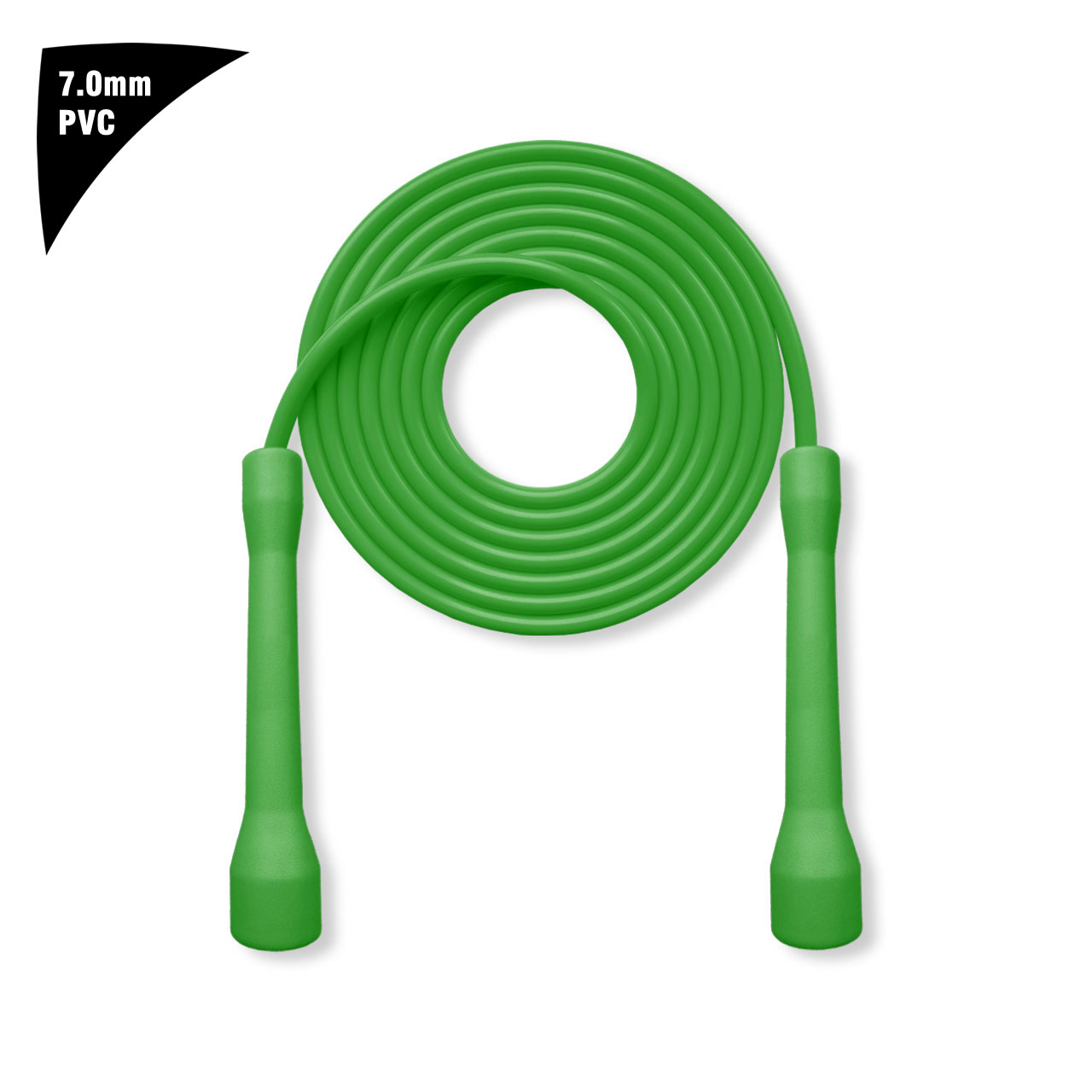 GREEN Short Ordinary Handle 7.0mm PVC Jump Rope (pleval.倍乐活)