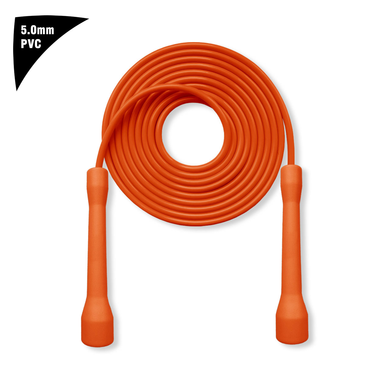 ORANGE Short Ordinary Handle 5.0mm PVC Jump Rope (pleval.倍乐活)