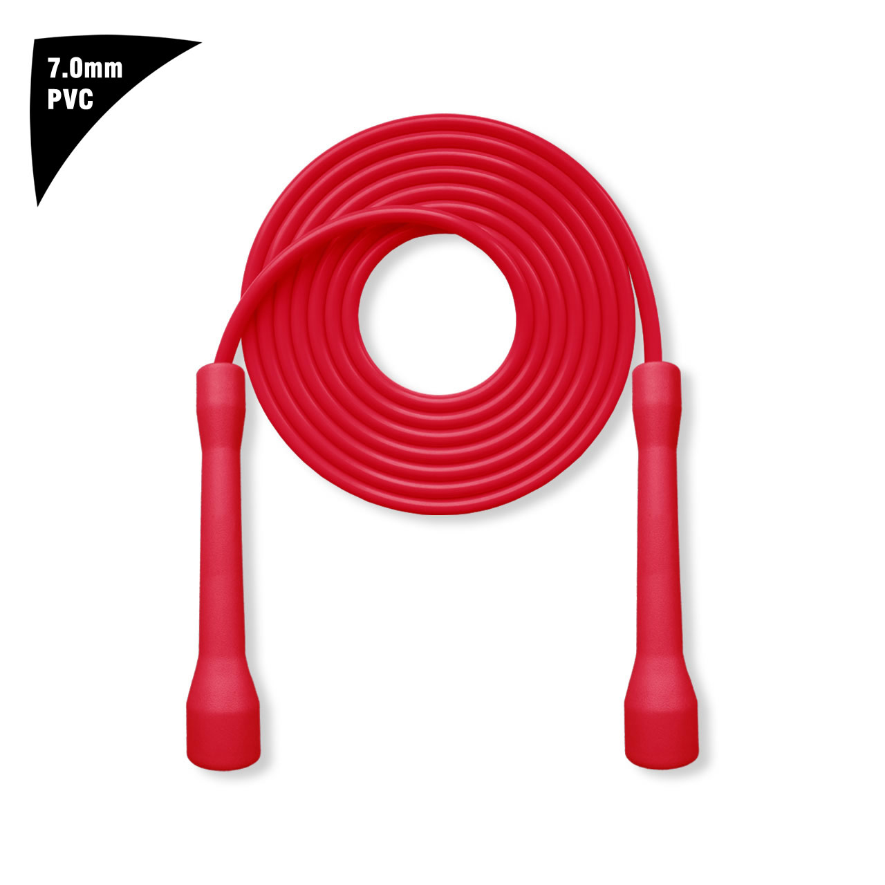 RED Short Ordinary Handle 7.0mm PVC Jump Rope (pleval.倍乐活)