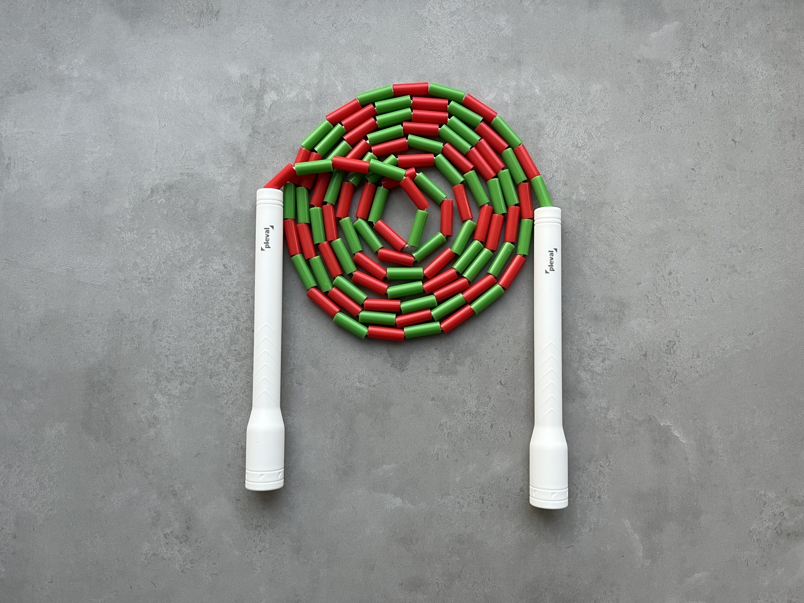 Short Handle 25mm Beaded Jump Rope GREEN RED 2(pleval.倍乐活)