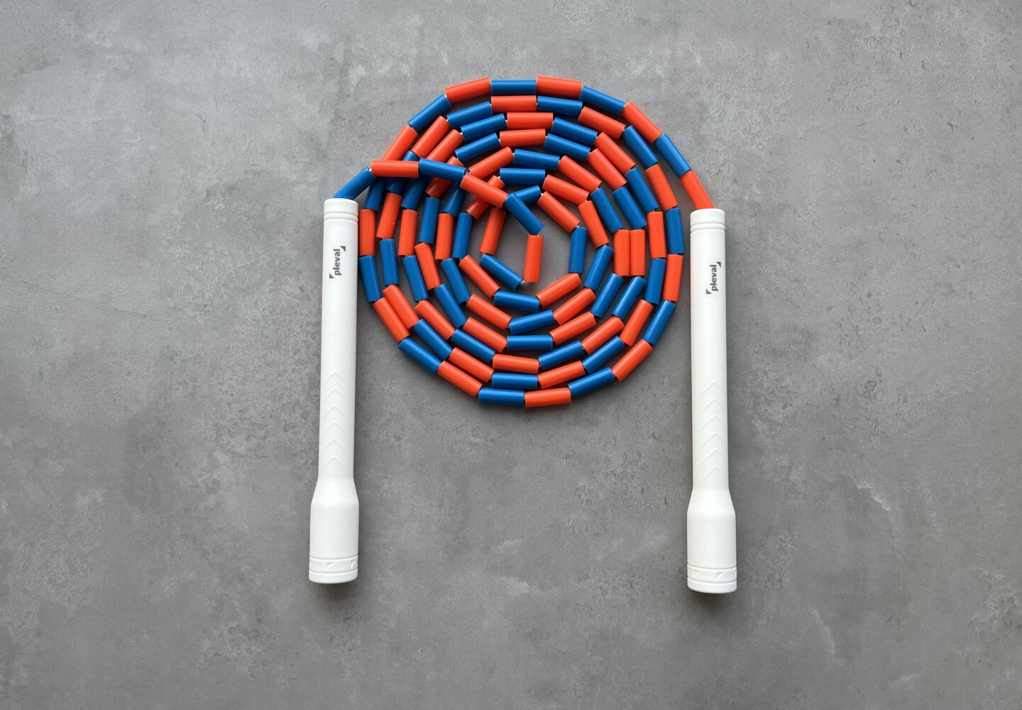 Short Handle 25mm Beaded Jump Rope ORANGE BLUE 1 (pleval.倍乐活)