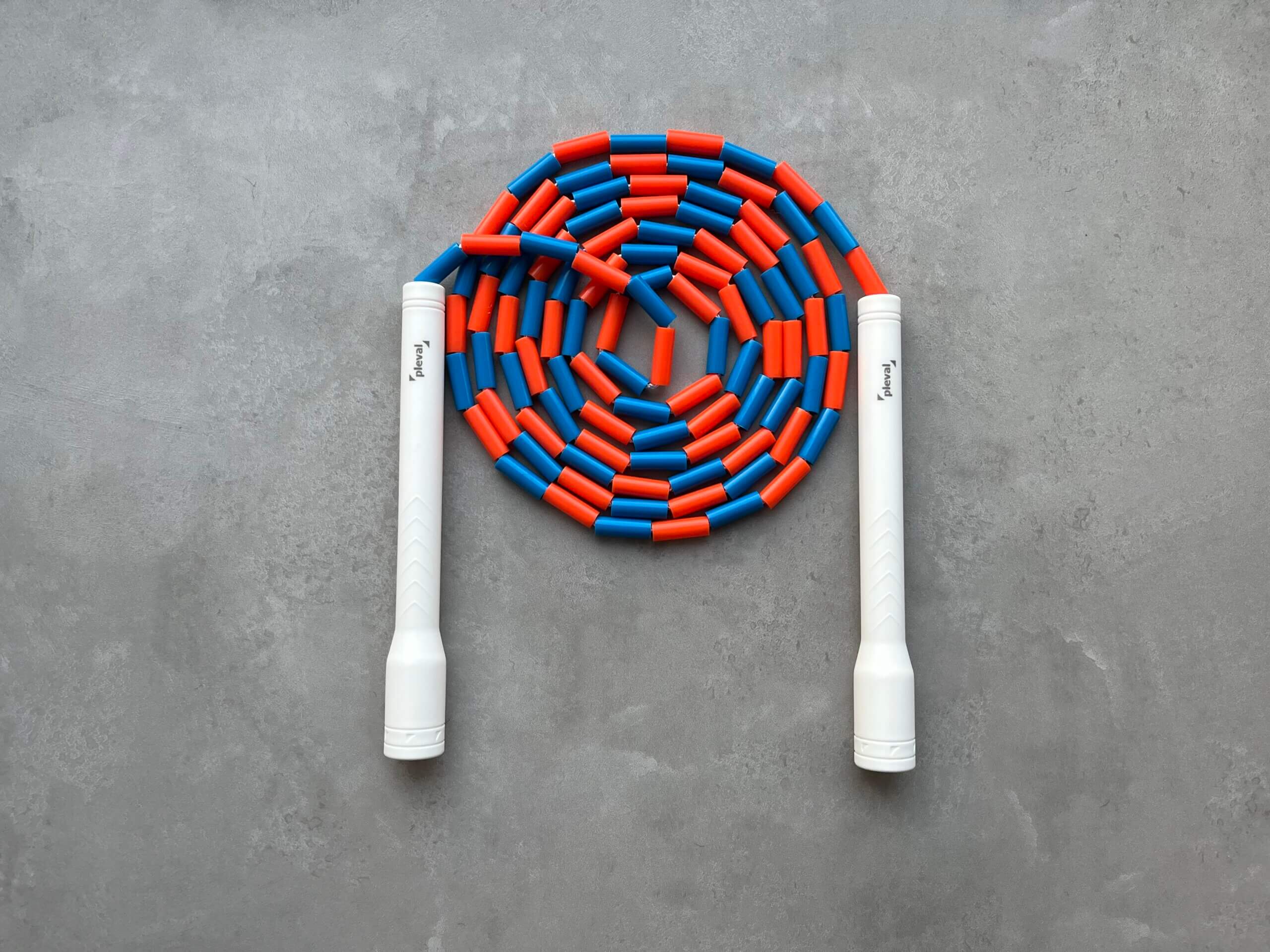 Short Handle 25mm Beaded Jump Rope ORANGE BLUE 1 (pleval.倍乐活)