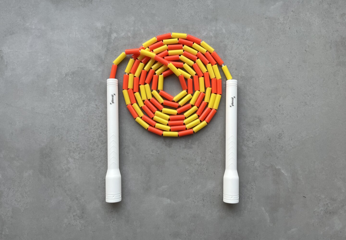 Short Handle 25mm Beaded Jump Rope YELLOW ORANGE 2 (pleval.倍乐活)