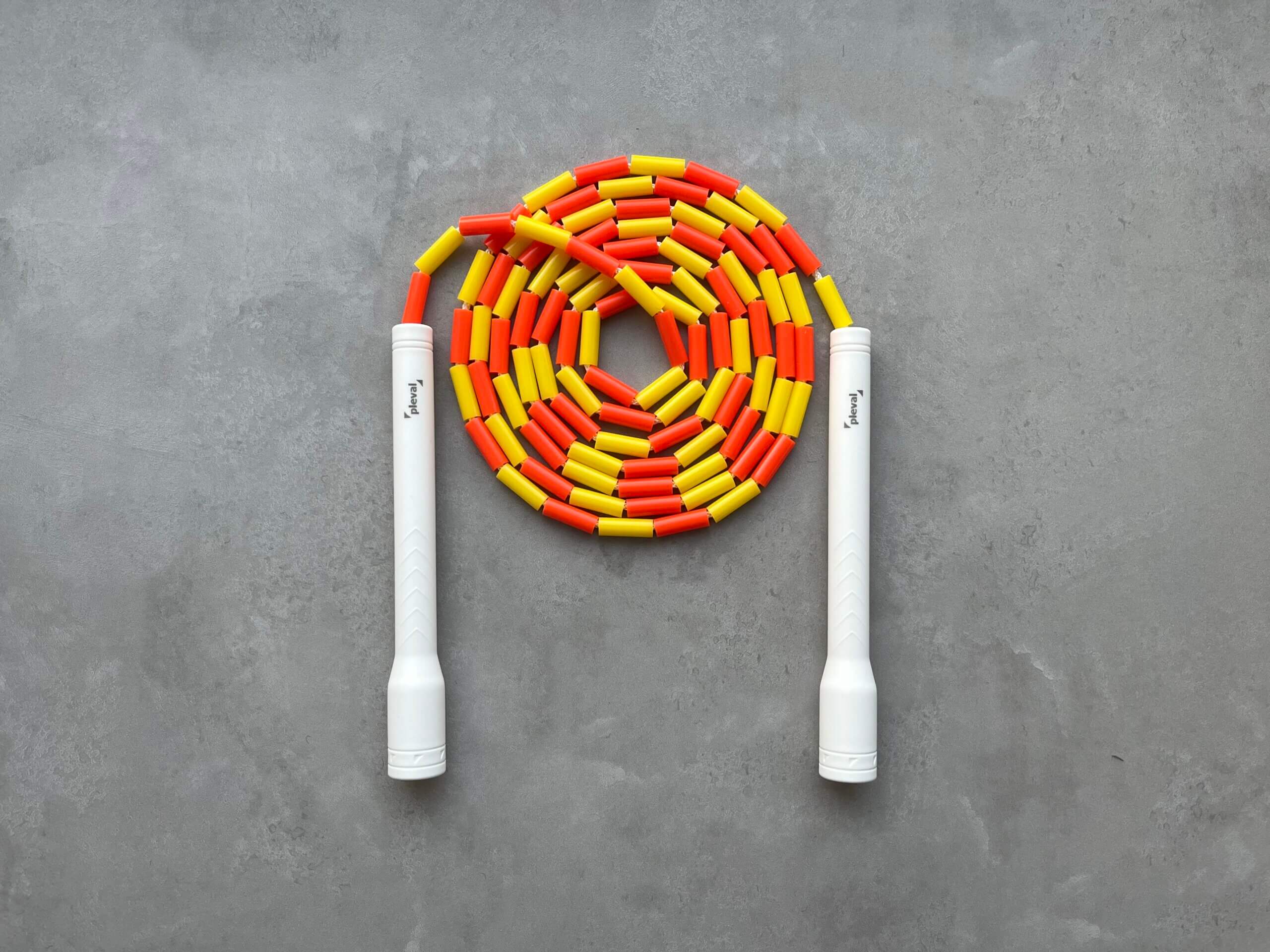 Short Handle 25mm Beaded Jump Rope YELLOW ORANGE 2 (pleval.倍乐活)