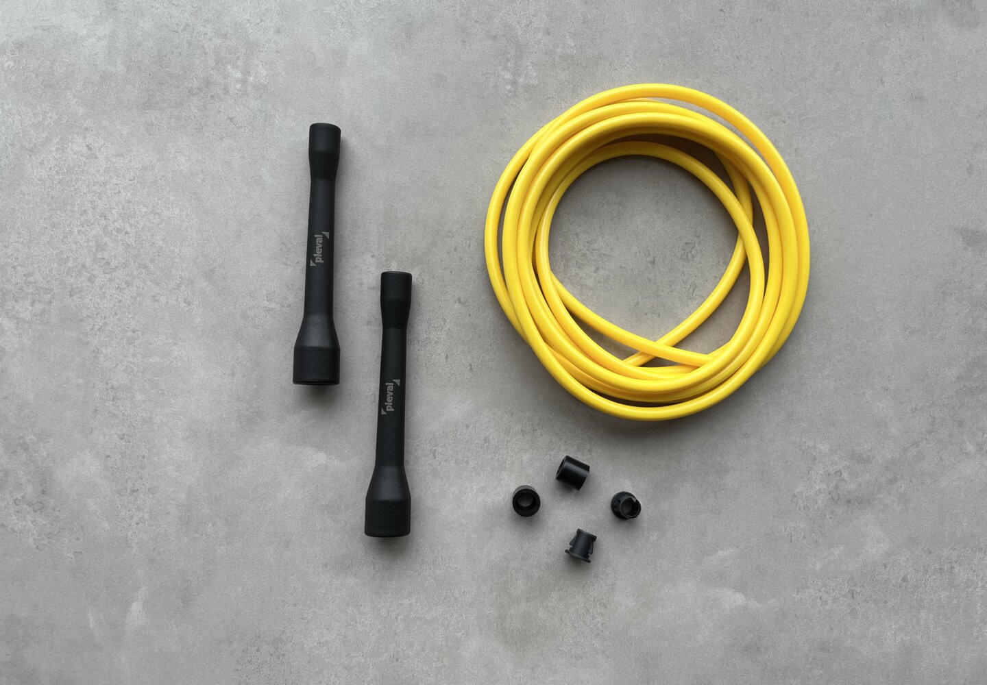 Short Handle - 7.0mm PVC Jump Rope YELLOW BLACK