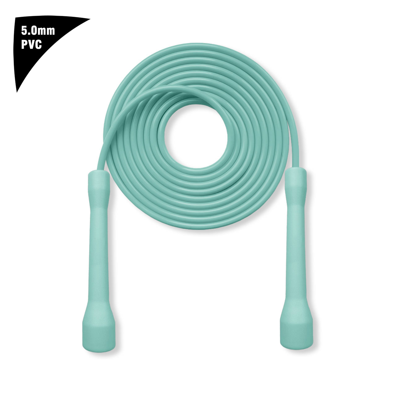 TURQUOISE Short Ordinary Handle 5.0mm PVC Jump Rope (pleval.倍乐活)