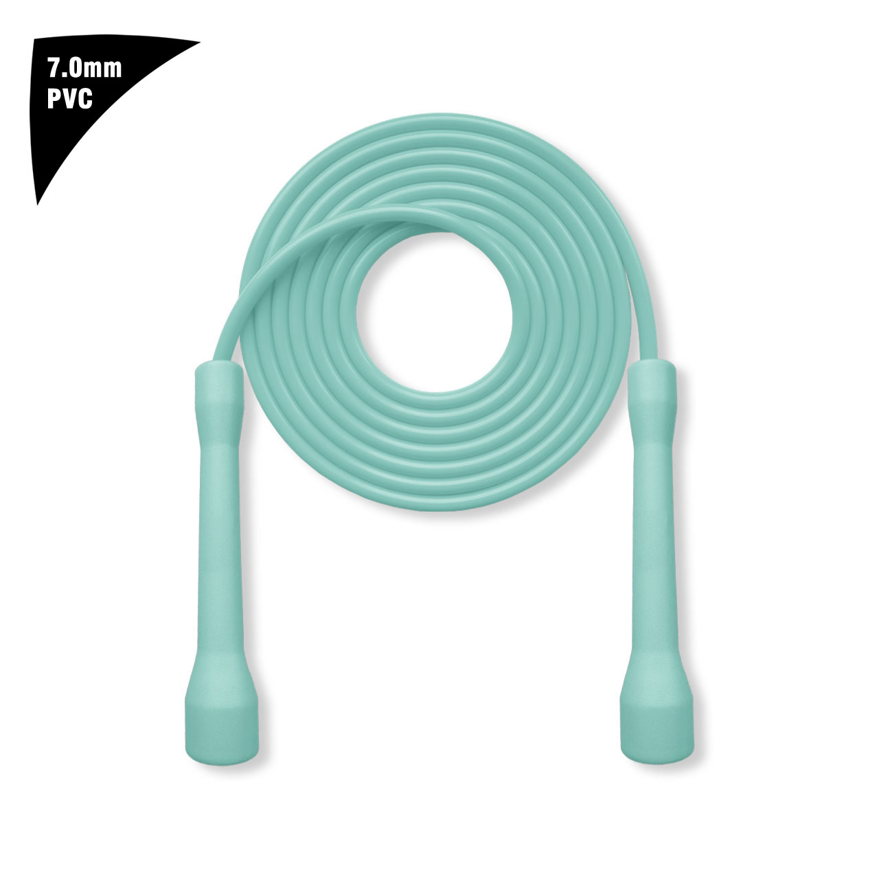 TURQUOISE Short Ordinary Handle 7.0mm PVC Jump Rope (pleval.倍乐活)