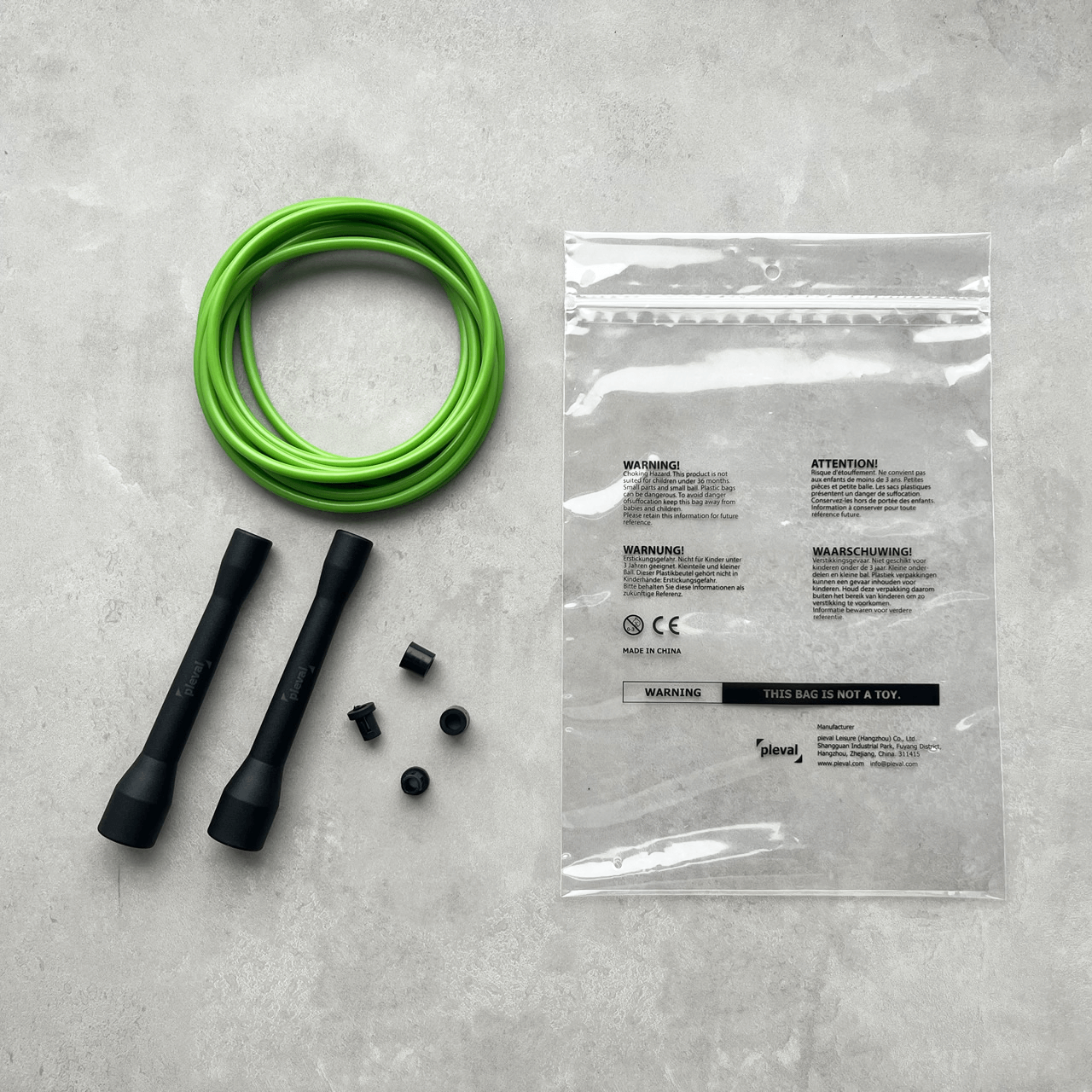 Short Handle – 5.0mm PVC Jump Rope Green 2 (pleval.倍乐活)